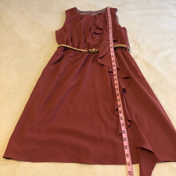 Zara punch pink colored ruffle dress size medium - Picture 5 of 8